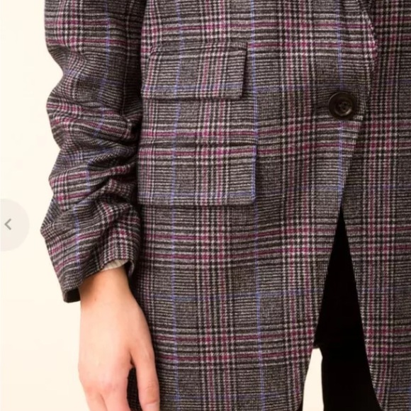 $698 Veronica Beard Martel Dickey Jacket Jacket Wool Blazer Grey plaid sz 6 - Picture 16 of 16